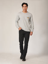 LARSTON FIT BIKER LOOK COLLECTION LOW RISE SLIM MEN'S JEANS DARK GREY