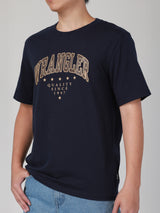 เสื้อยืดแขนสั้นผู้ชาย ทรงตรง สีกรมท่า