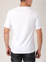 เสื้อยืดแขนสั้นผู้ชาย ทรงตรง สีขาว