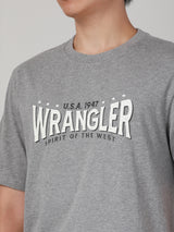 เสื้อยืดแขนสั้นผู้ชาย ทรงตรง สีเทา