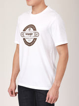 เสื้อยืดแขนสั้นผู้ชาย ทรงตรง สีขาว