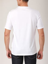 เสื้อยืดแขนสั้นผู้ชาย ทรงตรง สีขาว