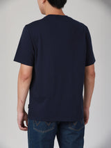 เสื้อยืดแขนสั้นผู้ชาย ทรงตรง สีกรมท่า