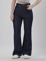 BOOTCUT FIT HIGH RISE REGULAR-BOOTCUT WOMEN'S JEANS DARK INDIGO