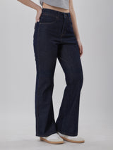 BOOTCUT FIT HIGH RISE REGULAR-BOOTCUT WOMEN'S JEANS DARK INDIGO