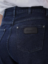 กางเกงยีนส์ผู้หญิง MOM FIT เอวสูง ทรงตรง สียีนส์เข้ม