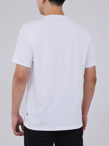 เสื้อยืดแขนสั้นผู้ชาย ทรงตรง สีขาว