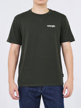 เสื้อยืดแขนสั้นผู้ชาย ทรงตรง สีเขียวเข้ม