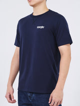 เสื้อยืดแขนสั้นผู้ชาย ทรงตรง สีกรมท่า