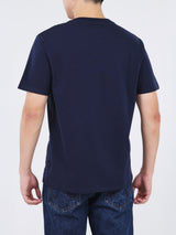 เสื้อยืดแขนสั้นผู้ชาย ทรงตรง สีกรมท่า