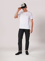 เสื้อยืดแขนสั้นผู้ชาย คอลเลคชั่น WRANGLER LEGENDS ทรงตรง สีครีม