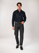 เสื้อเชิ้ตแขนยาวผู้ชาย คอลเลคชั่น WRANGLER LEGENDS ทรงตรง สียีนส์เข้ม