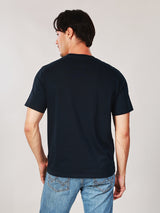 เสื้อยืดแขนสั้นผู้ชาย คอลเลคชั่น WRANGLER LEGENDS ทรงตรง สีกรมท่า