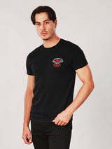 เสื้อยืดแขนสั้นผู้ชาย คอลเลคชั่น WRANGLER LEGENDS SLIM FIT สีดำ
