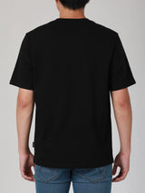 เสื้อยืดแขนสั้นผู้ชาย ทรงตรง สีดำ