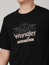 เสื้อยืดแขนสั้นผู้ชาย ทรงตรง สีดำ