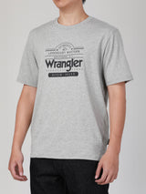 เสื้อยืดแขนสั้นผู้ชาย ทรงตรง สีเทา