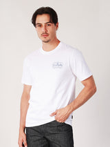 เสื้อยืดแขนสั้นผู้ชาย คอลเลคชั่น WRANGLER LEGENDS ทรงตรง สีครีม