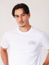 เสื้อยืดแขนสั้นผู้ชาย คอลเลคชั่น WRANGLER LEGENDS ทรงตรง สีครีม