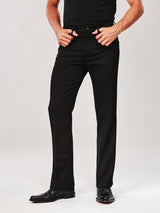 กางเกงขายาวผู้ชาย คอลเลคชั่น WRANGLER LEGENDS WRANCHERFIT เอวสูง ทรงตรง-ขาม้า สีดำ