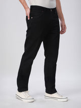 กางเกงยีนส์ผู้ชาย GREENSBORO FIT เอวกลาง ทรงตรง สีดำ