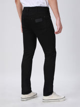 กางเกงยีนส์ผู้ชาย BRYSON FIT เอวต่ำ ทรงรัดรูป สีดำ