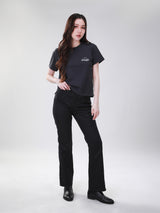 เสื้อยืดแขนสั้นผู้หญิง คอลเลคชั่น WRANGLER LEGENDS RELAXED FIT สีเทา