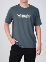 เสื้อยืดแขนสั้นผู้ชาย ทรงตรง สีเทา