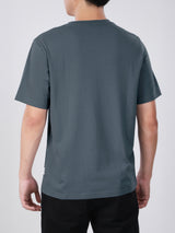 เสื้อยืดแขนสั้นผู้ชาย ทรงตรง สีเทา