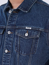 เสื้อแจ็คเก็ตผู้ชาย ทรงตรง สียีนส์กลาง