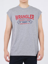 เสื้อยืดแขนกุดผู้ชาย ทรงตรง สีเทา