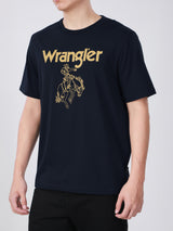 เสื้อยืดแขนสั้นผู้ชาย ทรงตรง สีกรมท่า