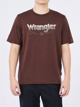 เสื้อยืดแขนสั้นผู้ชาย ทรงตรง สีน้ำตาล