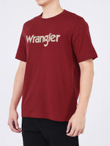 เสื้อยืดแขนสั้นผู้ชาย ทรงตรง สีแดง