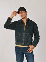 เสื้อแจ็คเก็ตผู้ชาย คอลเลคชั่น WRANGLER LEGENDS ทรงตรง สียีนส์กลาง
