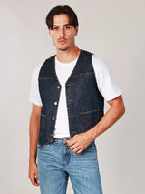 เสื้อกั๊กผู้ชาย คอลเลคชั่น WRANGLER LEGENDS ทรงตรง สียีนส์กลาง
