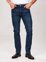 กางเกงยีนส์ผู้ชาย คอลเลคชั่น WRANGLER LEGENDS LARSTON FIT เอวต่ำ ทรงเข้ารูป สียีนส์กลาง