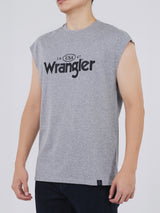 REGULAR FIT MEN'S SLEEVELESS T-SHIRT GREY