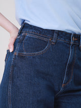 MOM FIT HIGH RISE REGULAR WOMEN'S JEANS DARK INDIGO