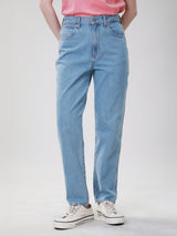 MOM FIT HIGH RISE REGULAR WOMEN'S JEANS LIGHT INDIGO