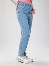 MOM FIT HIGH RISE REGULAR WOMEN'S JEANS LIGHT INDIGO