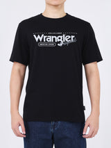 เสื้อยืดแขนสั้นผู้ชาย ทรงตรง สีดำ
