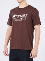 เสื้อยืดแขนสั้นผู้ชาย ทรงตรง สีน้ำตาล