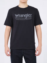 เสื้อยืดแขนสั้นผู้ชาย ทรงตรง สีดำ