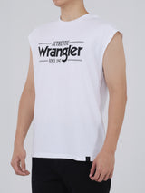 REGULAR FIT MEN'S SLEEVELESS T-SHIRT WHITE