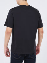 เสื้อยืดแขนสั้นผู้ชาย ทรงตรง สีดำ