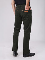 กางเกงขายาวผู้ชาย คอลเลคชั่น BEYOND INDIGO MWZ FIT เอวกลาง ทรงตรง สีเขียวมะกอก
