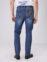 กางเกงยีนส์ผู้ชาย GREENSBORO FIT เอวกลาง ทรงตรง สียีนส์กลาง