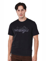 เสื้อยืดแขนสั้นผู้ชาย คอลเลคชั่น BEYOND INDIGO ทรงตรง สีดำ