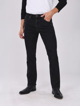 กางเกงยีนส์ผู้ชาย คอลเลคชั่น BEYOND DENIM TEXAS SLIM FIT เอวกลาง ทรงเข้ารูป สีดำ